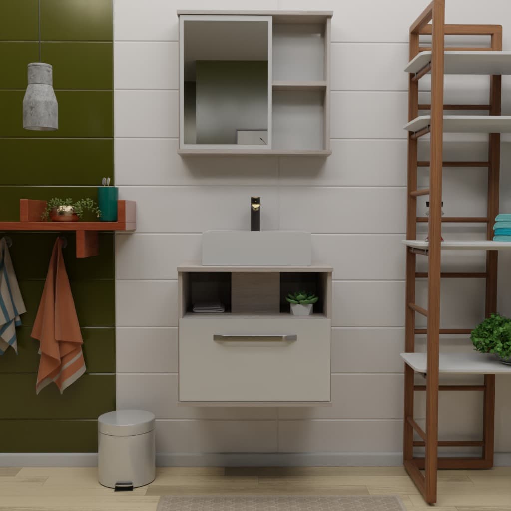 Conjunto Elmo Natural - Branco