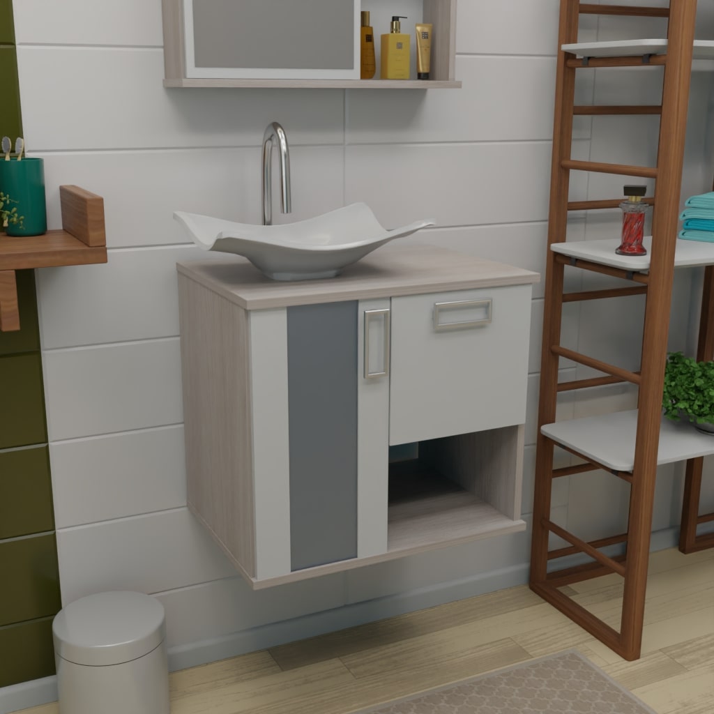 Gabinete Florence Elmo Natural - Branco