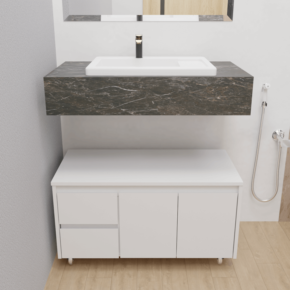 Imob Toucador Rodízio 80 branco